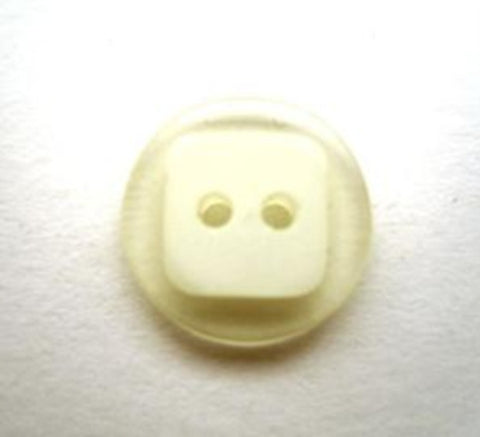 B13415 15mm Mist Green Tinted Clear Rim 2 Hole Button - Ribbonmoon