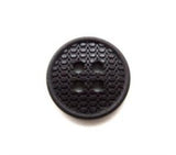 B10877 15mm Dark Smoked Grey Textured 4 Hole Button - Ribbonmoon