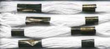 S0415 8 Metre Skein White Cotton Embroidery Thread, 6 Strand Colourfast - Ribbonmoon