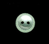B13326 11mm Pale Mint Green Polyester Mill Edge 2 Hole Button - Ribbonmoon