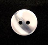 B7563 13mm White and Pearl Variegated Polyester 2 Hole Button - Ribbonmoon