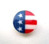 B15094 13mm Red, White and Blue Glossy Shank Button - Ribbonmoon