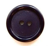 B5125 16mm Ink Navy Matt Centre 2 Hole Button - Ribbonmoon