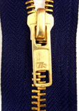 Z3962 13cm Rich Navy No.5 Closed End Jeans Zip with Brass Teeth - Ribbonmoon