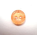 B16256 11mm Pale Orange Tinted Transparent 2 Hole Button - Ribbonmoon