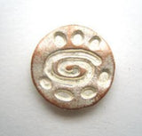 B15938 17mm Silver and Pale Copper Metal Alloy Shank Button - Ribbonmoon
