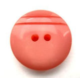 B13628 20mm Coral High Gloss 2 Hole Button - Ribbonmoon