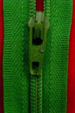 Z0616 YKK 30cm Dusky Emerald Green Nylon No.3 Closed End Zip - Ribbonmoon