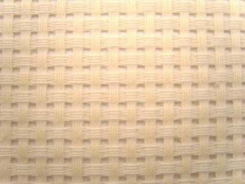 Embroidery Matting (Binca) Block Weave, Cream 25cm x 35cm, 7 holes per inch. - Ribbonmoon