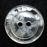 B8024 20mm Clear and Ivory Shimmery 2 Hole Button