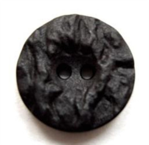 B16173 20mm Black Textured Soft Sheen 2 Hole Button - Ribbonmoon