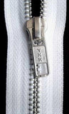 Z4810 91cm White YKK Metal Teeth No.5 Open End Zip - Ribbonmoon