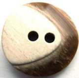 B11652 25mm Frosted Brown Chunky Gloss 2 Hole Button