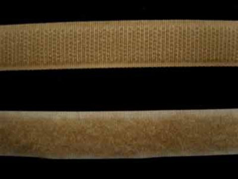 HL42 16mm Beige Sew On Hook and Loop Fastening Tape