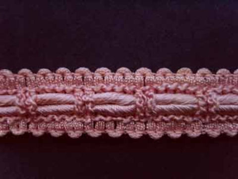 FT1049 18mm Dusky Rose Pink Woven Braid Trimming - Ribbonmoon