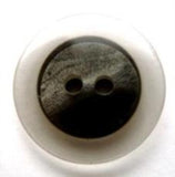 B5758 20mm 20mm Shimmery Grey 2 Hole Button with a Clear Rim - Ribbonmoon