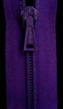 Z0272 51cm Deep Purple Nylon Pin Lock No.3 Closed End Zip - Ribbonmoon