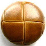 B13914 25mm Camel Leather Effect "Football" Shank Button - Ribbonmoon