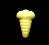 B17784 17mm Deep Primrose Ice Cream Shaped Novelty Shank Button