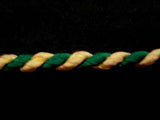 C057 3.5mm Lacing Cord, Bottle Green & Primrose - Ribbonmoon