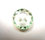 B16260 15mm Mint Green Tinted Glass Effect 2 Hole Button - Ribbonmoon