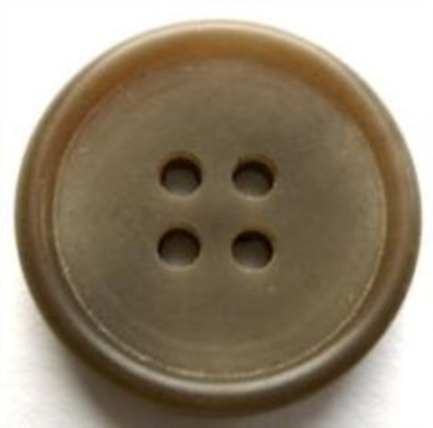 B17524 23mm Drab Brown Soft Sheen 4 Hole Button - Ribbonmoon