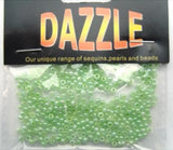 BEAD48 2mm Ceylon Green Glass Rocialle Beads, size 8/0 - Ribbonmoon