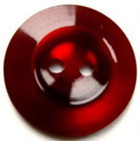B17759 23mm Deep Scarlet Berry Pearlised Polyester 2 Hole Button - Ribbonmoon