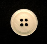 B11367 16mm Ivory Pearlised 4 Hole Button with a Subtle Iridescence