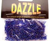 BEAD43 1.5mm Royal Blue Silver Lined Glass Rocialle Beads, size 10/0 - Ribbonmoon