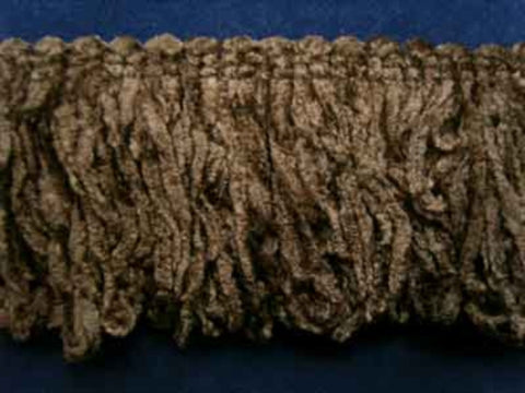 FT1364 52mm Misty Dark Brown Dense Chenille Looped Fringe - Ribbonmoon