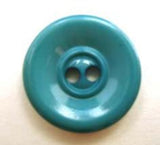B5026 16mm Dusky Turquoise Blue Gloss 2 Hole Button - Ribbonmoon