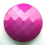 B14079 20mm Fuchsia Pink Domed Honeycomb Shank Button - Ribbonmoon