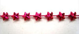 PT114 5mm Metallic Fuchsia Star Strung Pearl / Bead String Trimming - Ribbonmoon