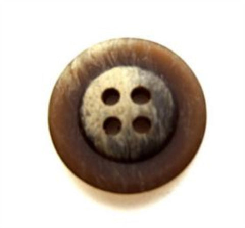 B7978 18mm Browns and Natural Aaran Bone Sheen 4 Hole Button - Ribbonmoon