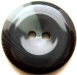 B9460 28mm Tonal Greys High Gloss 2 Hole Button - Ribbonmoon