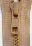 Z2129 33cm Beige YKK Chunky Plastic Teeth No.6 Open End Zip - Ribbonmoon