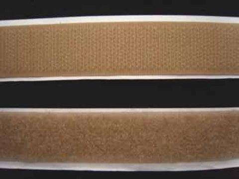 HL24 20mm Beige Self Adhesive Hook and Loop Fastening Tape - Ribbonmoon