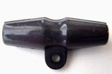 B12908 31mm Dark Smoked Grey Toggle Button on a Shank - Ribbonmoon
