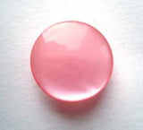 B17351 17mm Dark Rose Pink Pearlised Polyester Shank Button
