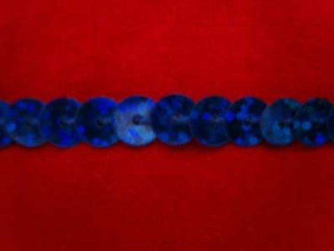 SQC13 6mm Hologram Royal Blue Strung Sequins - Ribbonmoon