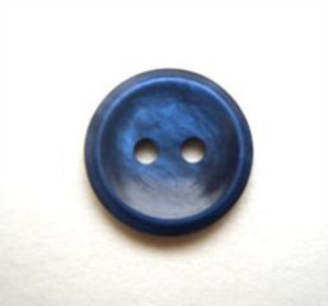 B9222 14mm Tonal Navy Pearlised 2 Hole Button - Ribbonmoon