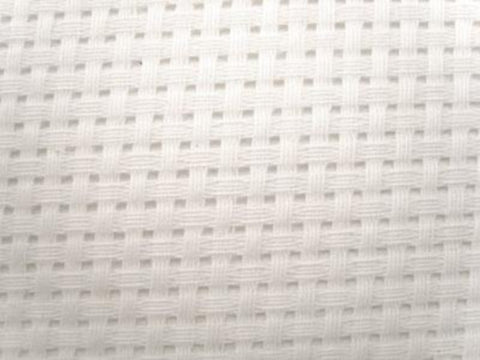 Embroidery Matting (Binca) Block Weave, White 25cm x 35cm, 7 holes per inch. - Ribbonmoon