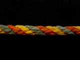 C072 6mm Crepe Cord, Yellow, Orange and Petrol Green - Ribbonmoon