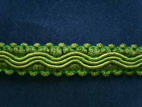 FT365 12mm Cypress Green Cord Decorated Braid Trimming