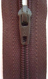 Z4730 YKK 10cm Dusky Congo Brown Nylon No.3 Closed End Zip - Ribbonmoon