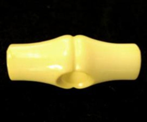B12613 25mm Lemon Gloss Toggle Button with a Centre Hole - Ribbonmoon