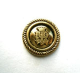 B6851 15mm Antique Gold Metal Alloy Shank Button - Ribbonmoon