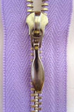 Z2100 43cm Pale Iris Metal Teeth No.3 Open End Zip - Ribbonmoon