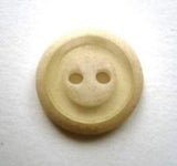 B16699 17mm Dull Creams 2 Hole Button with Semi Transaprent Inner Ring - Ribbonmoon